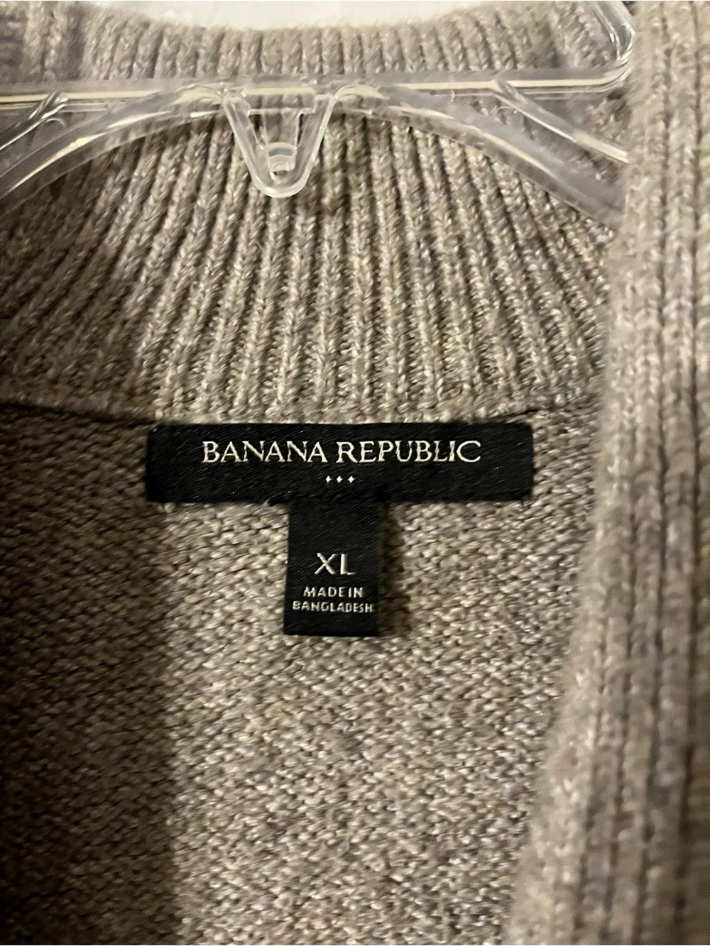 Banana Republic Men’s Shawl Collar Cardigan - Taupe Heather